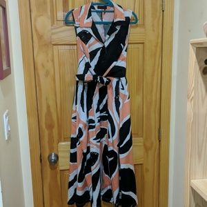 Donna Karan button up collar dress